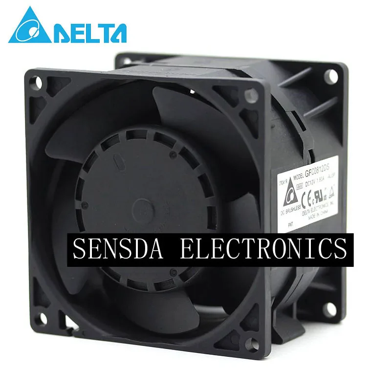 

for delta GFC0812DS car booster blower motor fuel modification powerful dual 80mm 8056 2.6A DC 12V 80*80*55mm