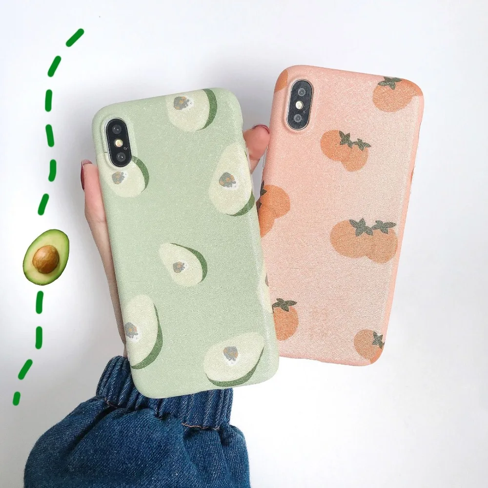 PGSD простой томатный Чехол для мобильного телефона с авокадо iphone XS MAX XR apple 7/8 Plus 6S