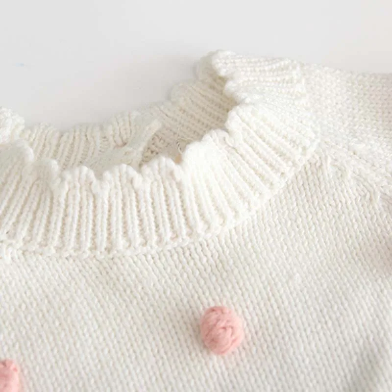 

Baby Knitted Clothes Kids Baby Girl Bodysuits Handmade Bubble Ball Knitting Infant Autumn Knitted Coveralls Children Clothing