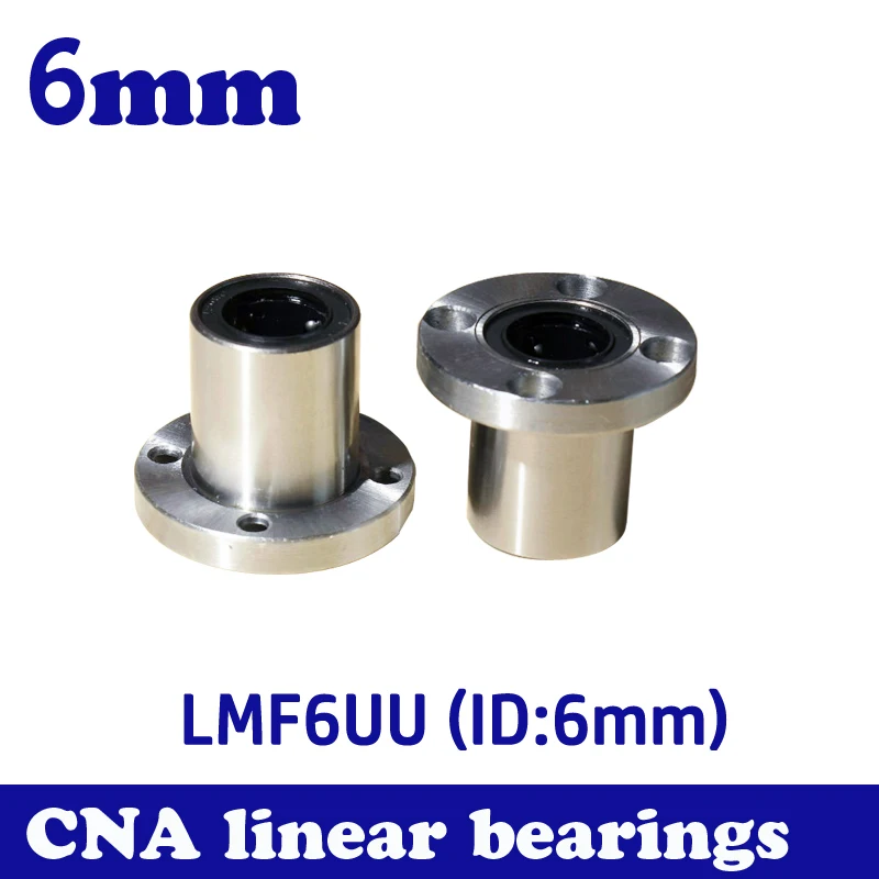 Фланцевый Линейный шарикоподшипник для линейного вала CNC 6 мм модель LMF6UU 1 шт.|bearing