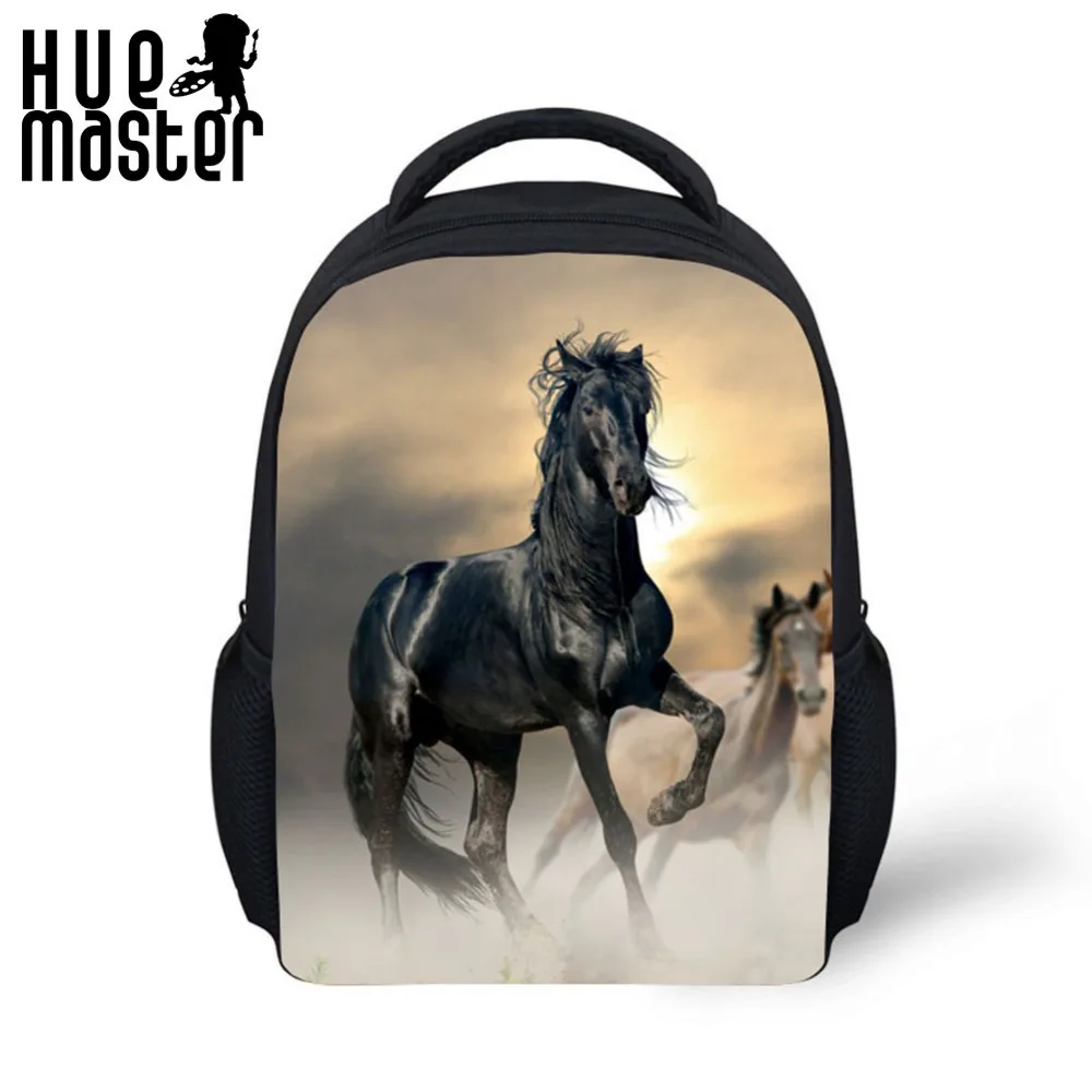 12 дюймовый школьный рюкзак с рисунком лошади подходит для мальчиков и девочек