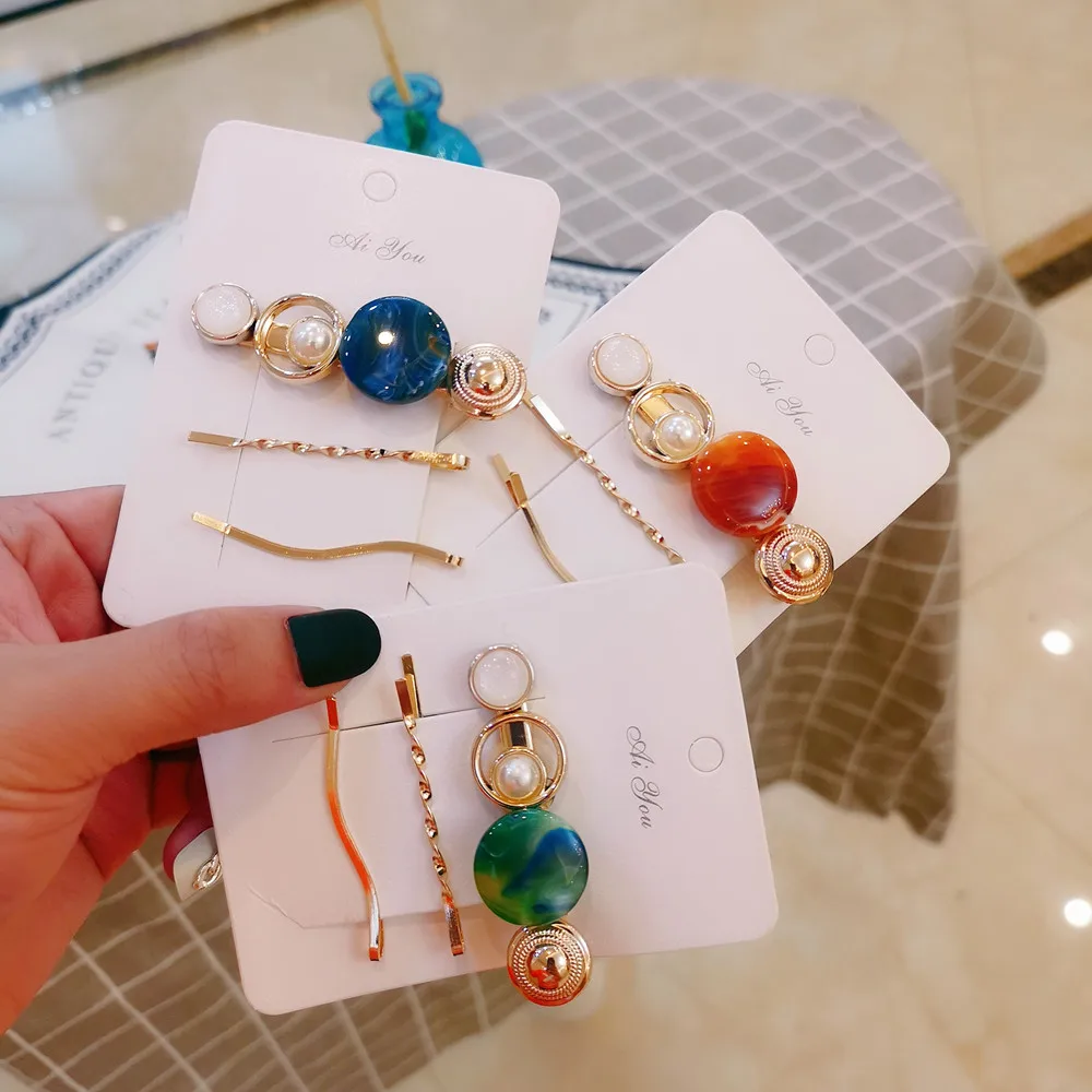 Новинка жемчужные ацетатные заколки для волос женские с утконосом Заколка пряжка аксессуары украшения