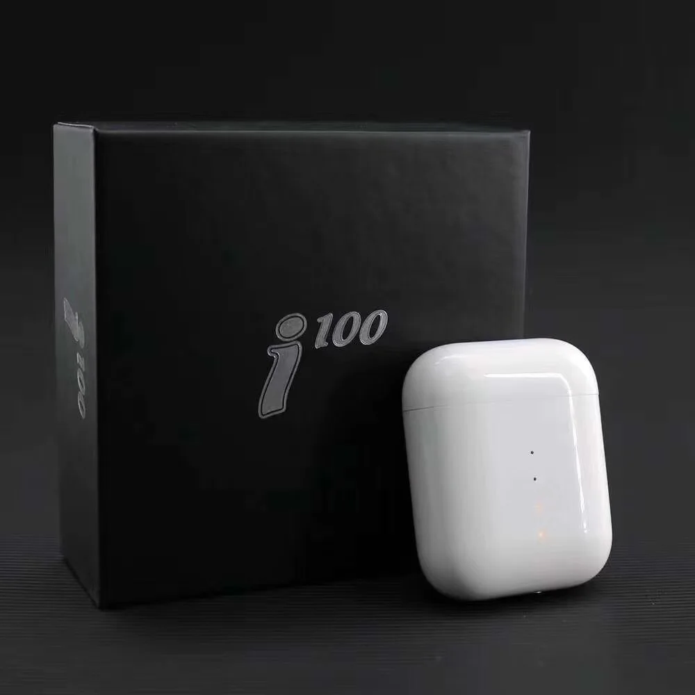 New Best selling products pop-ups i100 tws headphones in ear wireless earbuds V5.0 bluetooth earphone with wireless charging