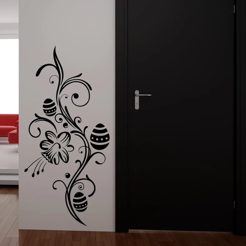 DCTOP цветочный Пасхальный Декор для дома водостойкий Съемный Винил настенный