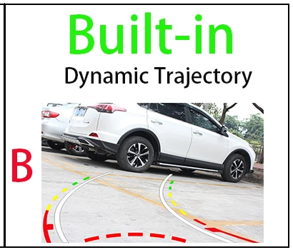 Built-in Trajectory Интеллектуальный автомобильный парковочный Помощник помощь ночной задний запасной вид камеры динамический трек линии HD CCD для Great Wall Hover H3 H5 Haval - Название цвета: Built-in Trajectory