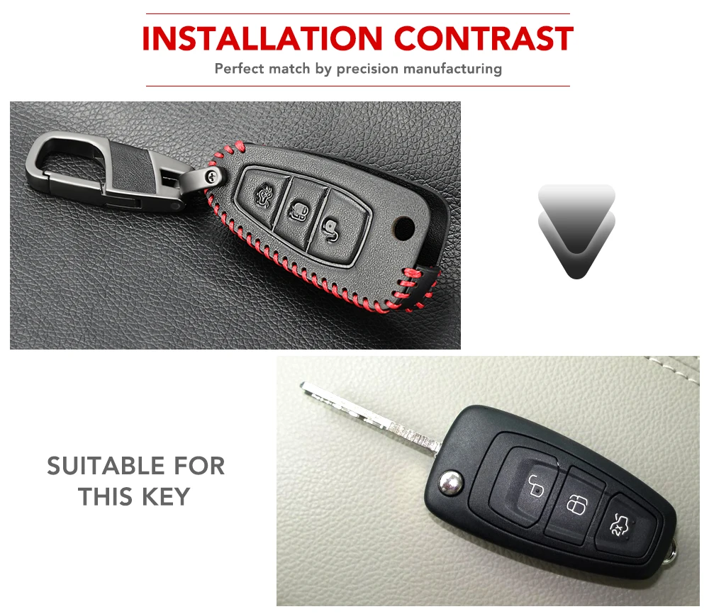 Новый Дизайн Кожаный Автомобильный Брелок дистанционного управления с ключом