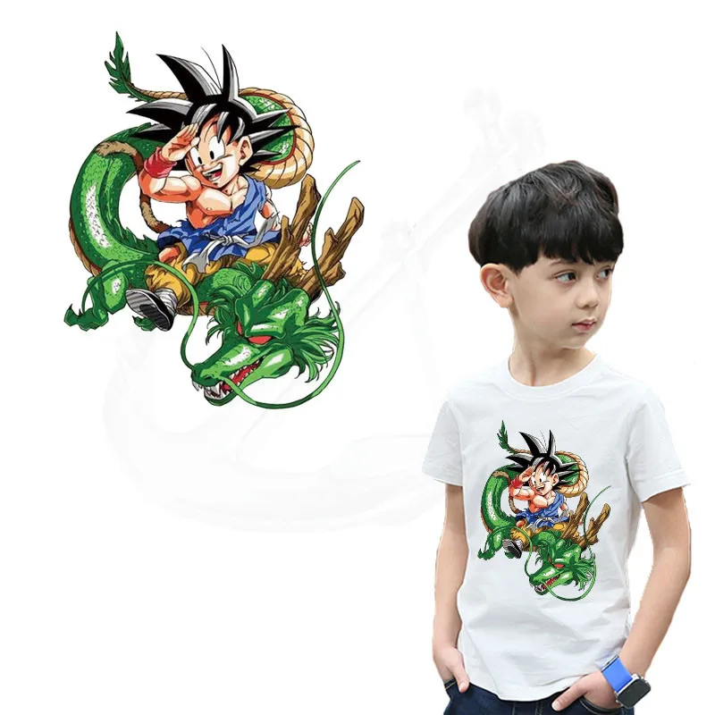DRAGON BALL, шэнрон, железные нашивки для одежды, 25*20 см, DIY, Детская футболка, куртка с капюшоном, класс-термопереводные наклейки