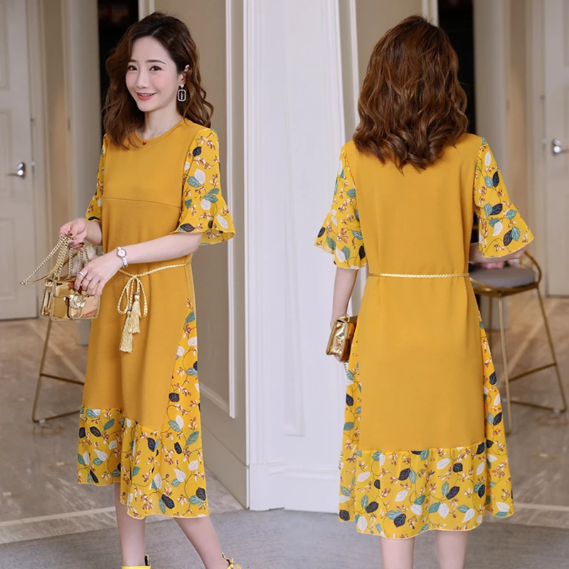 Летняя хлопковая шифоновая одежда для кормления платье с коротким рукавом и