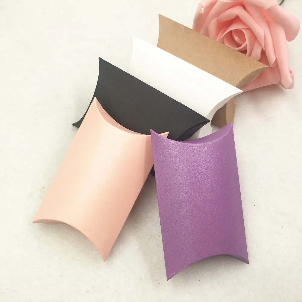 10 шт. бумажные коробки для конфет в форме подушки свадебной вечеринки