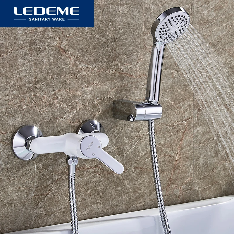 LEDEME Смеситель для душ.кабины латунь Цвет: белый L2003W|Смесители ванны| |