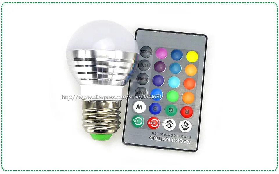 Rgb светодиодные лампы E27 E14 AC85-265V 3 Вт led rgb пятно Blubs свет волшебного праздника RGB Освещение+ ИК- дистанционное управление 16 Цвета
