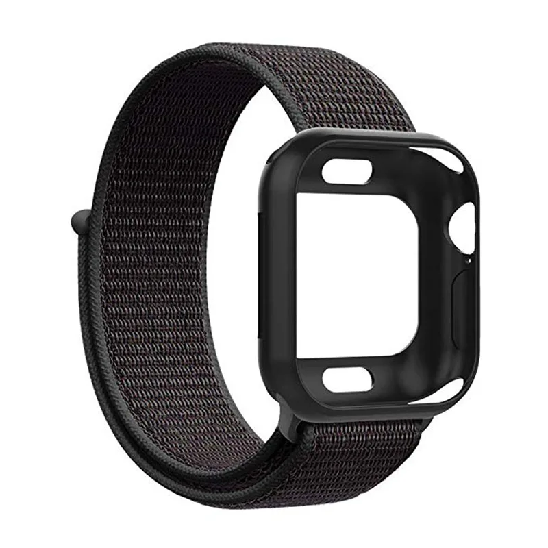 Нейлоновый спортивный ремешок для Apple Watch 4/5 ремешок 40 мм 44 мм с защитным чехлом браслет для iWatch Apple Watch 42 мм 38 мм