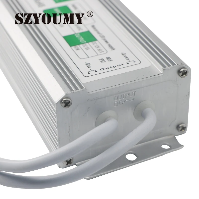 

SZYOUMY DC 12V 5A 60W IP67 Waterproof Transformer Power Supply Adapter LED Driver For 5050 5630 5730 2835 3014 Led Strip Bar