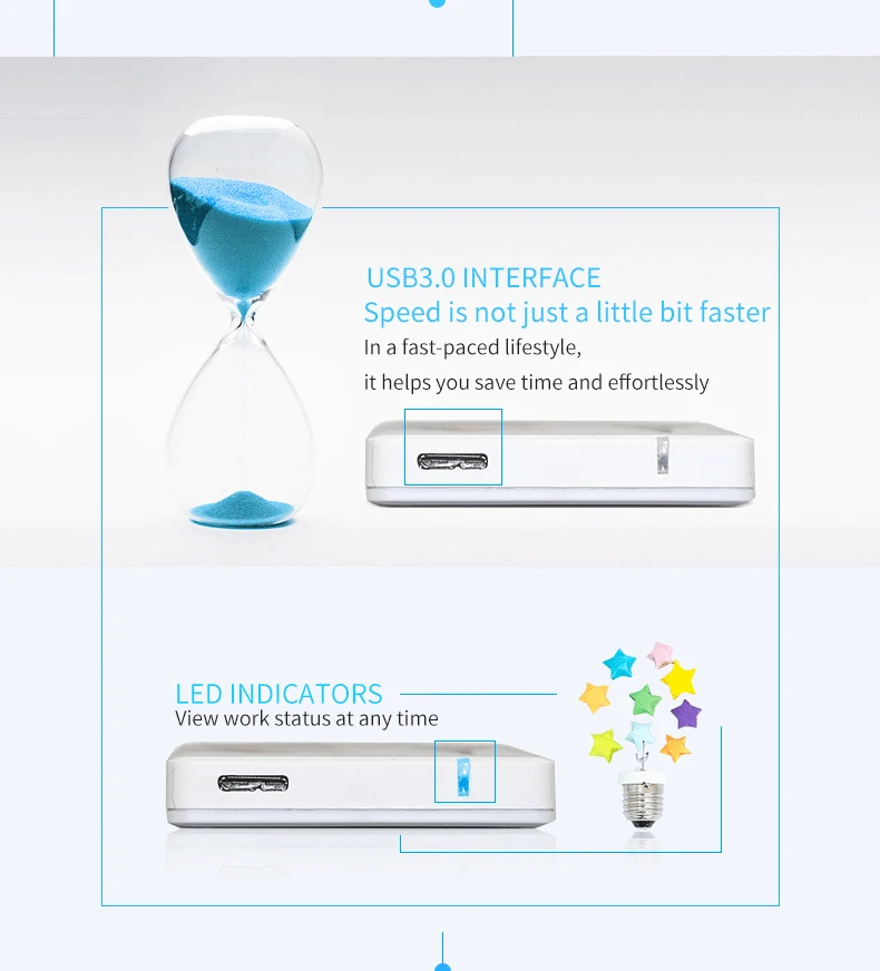 Портативный внешний жесткий диск USB3.0 1 ТБ HDD 2," жесткий диск 500gb Hd внешние устройства хранения для компьютера и laptp 2 ТБ