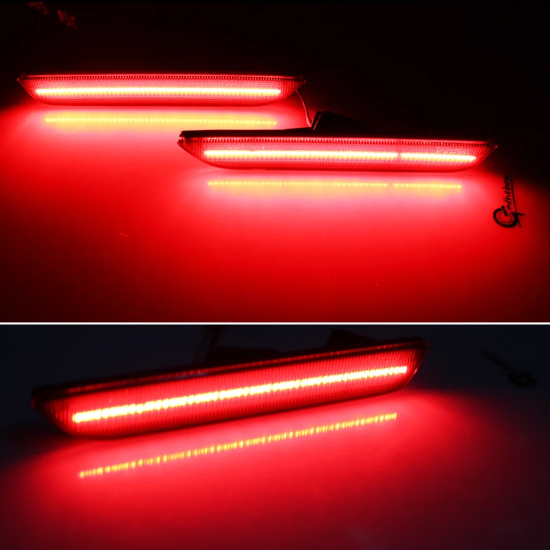 IJDM красные светодиодсветодиодный задние боковые фонари с дымчатыми линзами для
