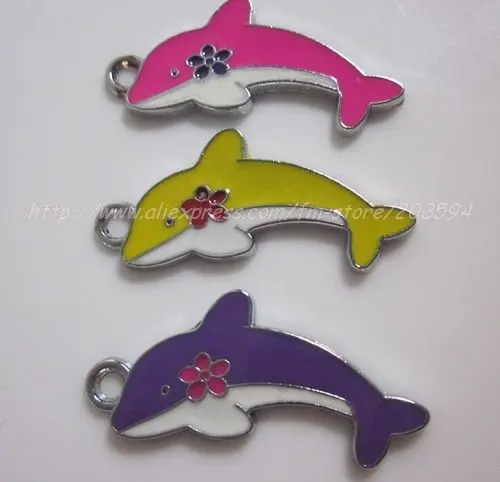 

100 шт./лот разноцветные металлические эмалированные бусины из цинкового сплава