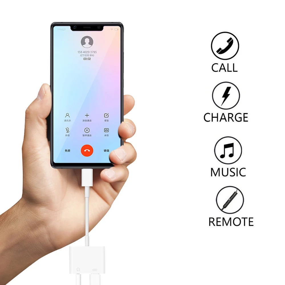 USB Type C аудио кабель Ascromy адаптер для наушников 3 5 мм Разветвитель зарядный Samsung S8