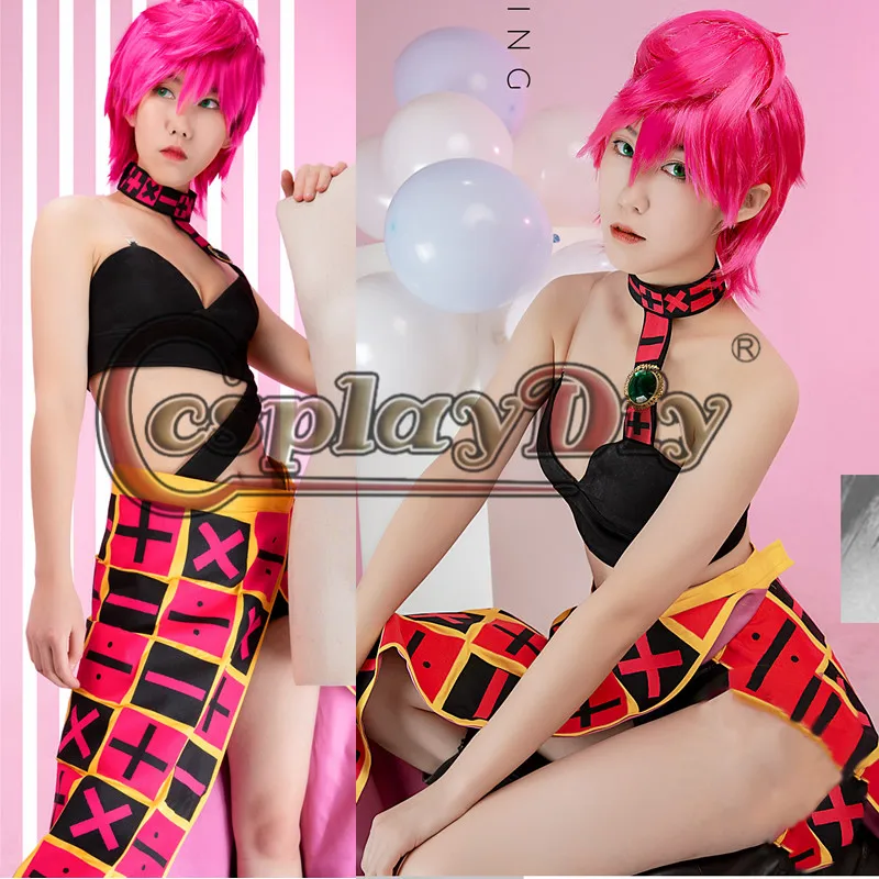 Косплей Сделай Сам JoJo's Необычные Приключения Золотой ветер Trish Una косплей костюм сексуальная девушка нарядное платье Хэллоуин вечерние на заказ