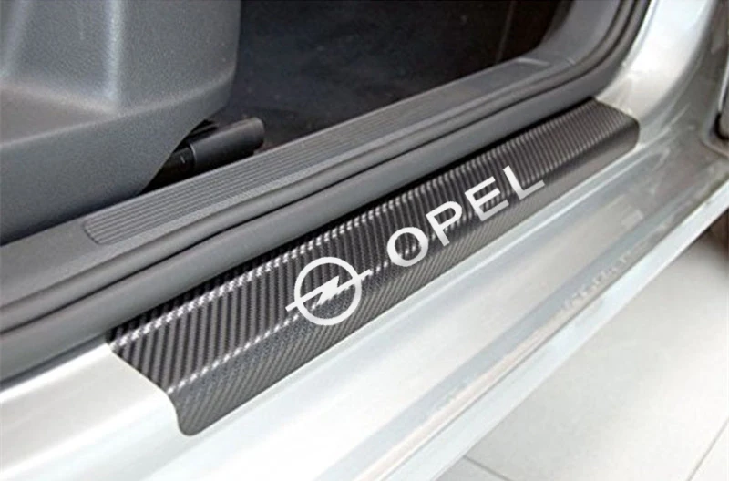 4 шт. накладки на пороги автомобиля для Opel Astra H G J Insignia Mokka Zafira Corsa Vectra C D
