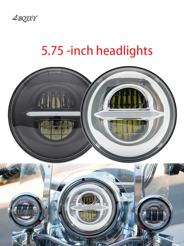 5 3/4 &quotHalo Angel Eye круглый хромированный налобный фонарь для мотоцикла Sportster 883 72 48