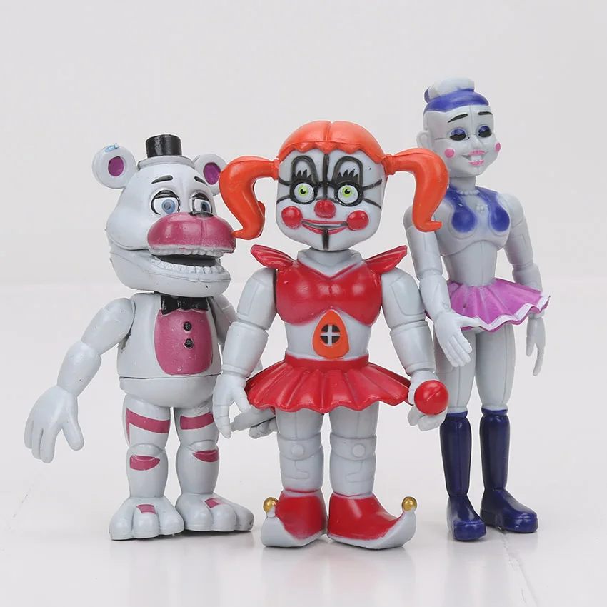 18 шт./компл. с рисунком персонажей из игры «пять ночей в Фредди» «Five Nights At Freddy's», «пять ночей Funtime для пиццы в мире Foxy пять ночей у Фокси» из мультфильма для мальчика, медведь Фредди Ennard Springtrap Фигурки игрушки