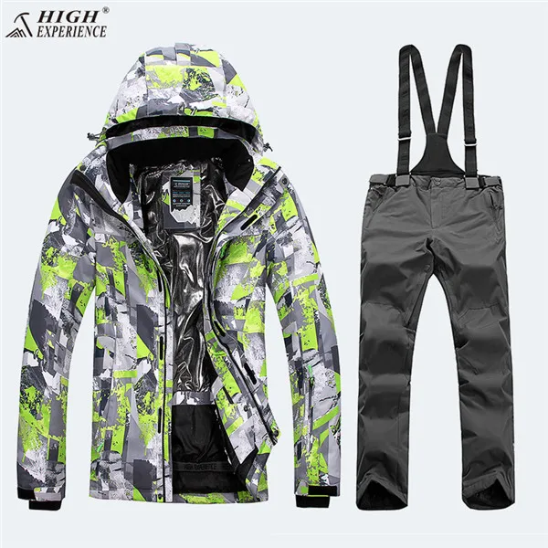 grey set Горнолыжный костюм мужской,сноуборд,лыжный костюм мужской,куртка мужская зимняя, лыжный костюм,горнолыжный костюм,лыжи,лыжная куртка,зимний костюм, горнолыжная куртка мужская,костюм горнолыжный,куртка горнолыжная - Цвет: grey set
