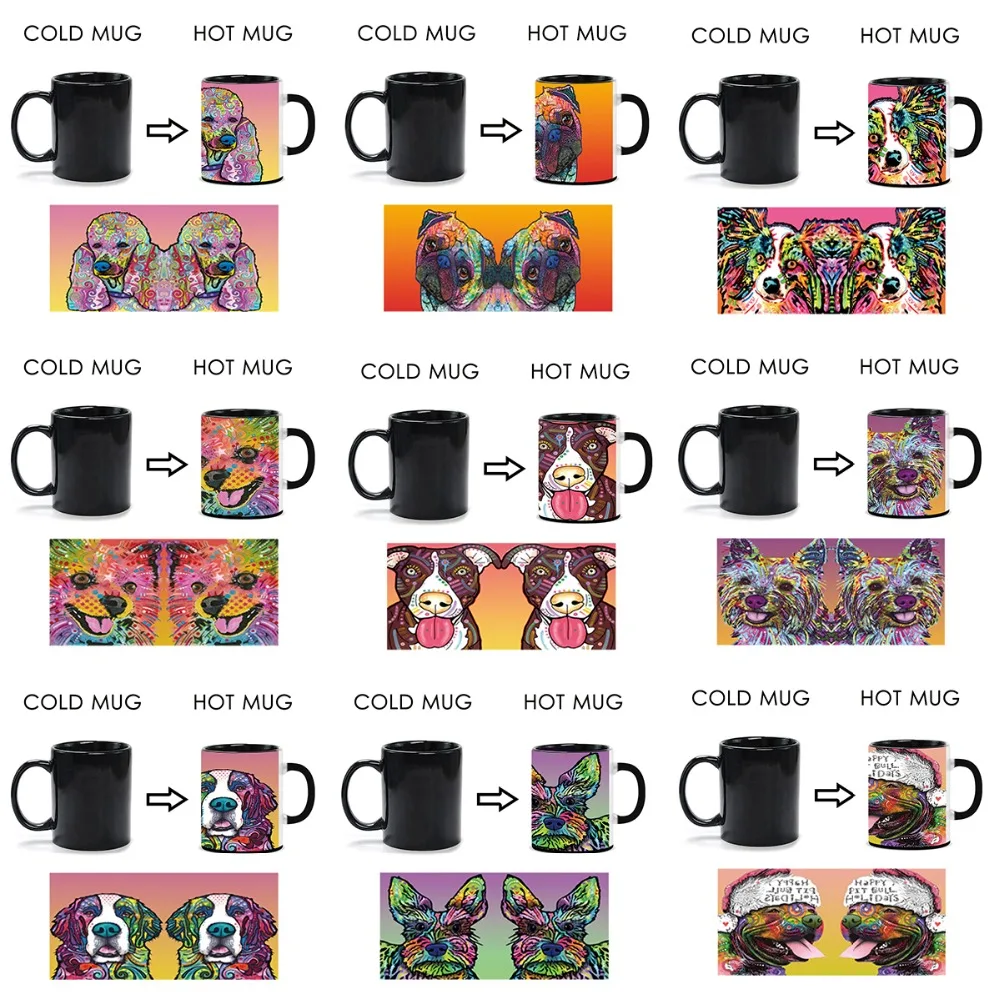 Индивидуальные горячей и холодной воды тепло активированный Кружки Кофе Чай