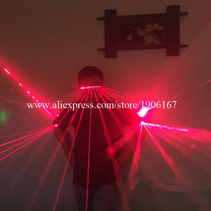 Новый дизайн красный лазерный мужской светящийся танцевальный костюм лазерная