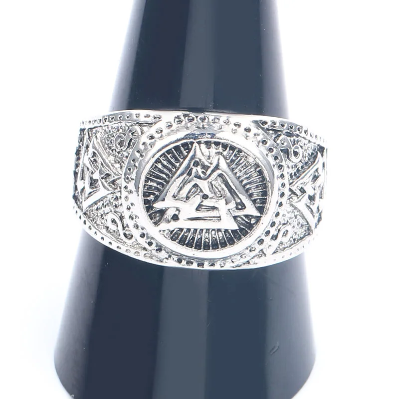 Мужское кольцо Valknut Viking нордическая Руна для мужчин ювелирные изделия мужское на