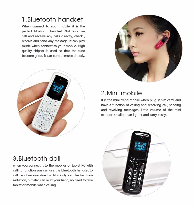 BM50 телефон 0,6" Мини карманный мобильный телефон волшебный голос bluetooth dialer heaphone гарнитура наушники sim карта циферблат мобильный телефон