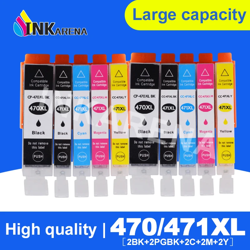 Картриджи для принтеров Canon PGI 470 471 PGI-470 CLI-471 PIXMA MG6840 MG5740 MG 6840 5740 TS5040 TS6040 2 комплекта |