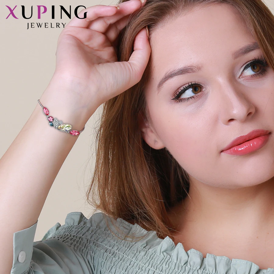 Xuping винтажные геометрические браслеты с кристаллами от Swarovski Красочные