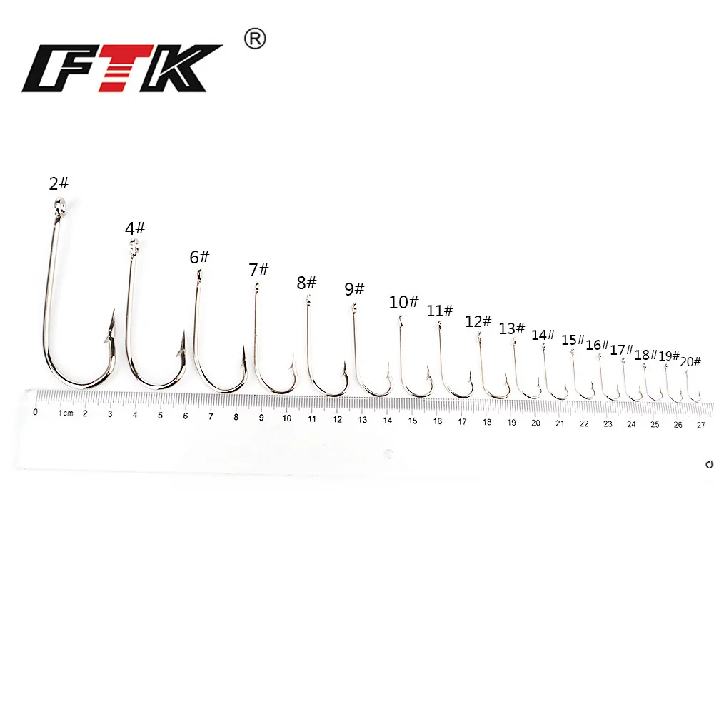 FTK 2330 колючий крючок Size2#-9#50 шт./лот 10#-20#100 шт./лот плоский круглый кормушка для карпа Anzol крючок рыболовный крючок