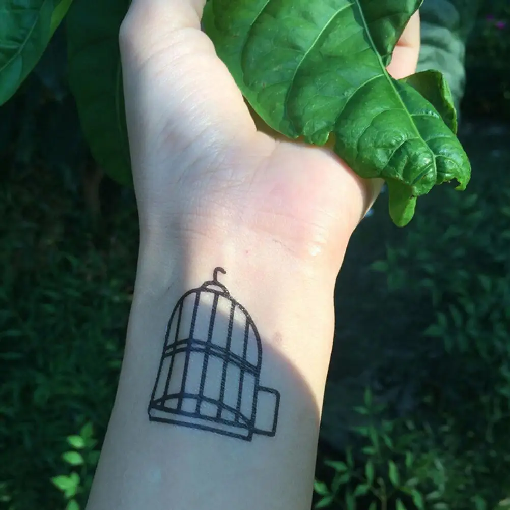 2 шт. Водонепроницаемый птичья клетка шаблон дизайна переводятся с помощью воды