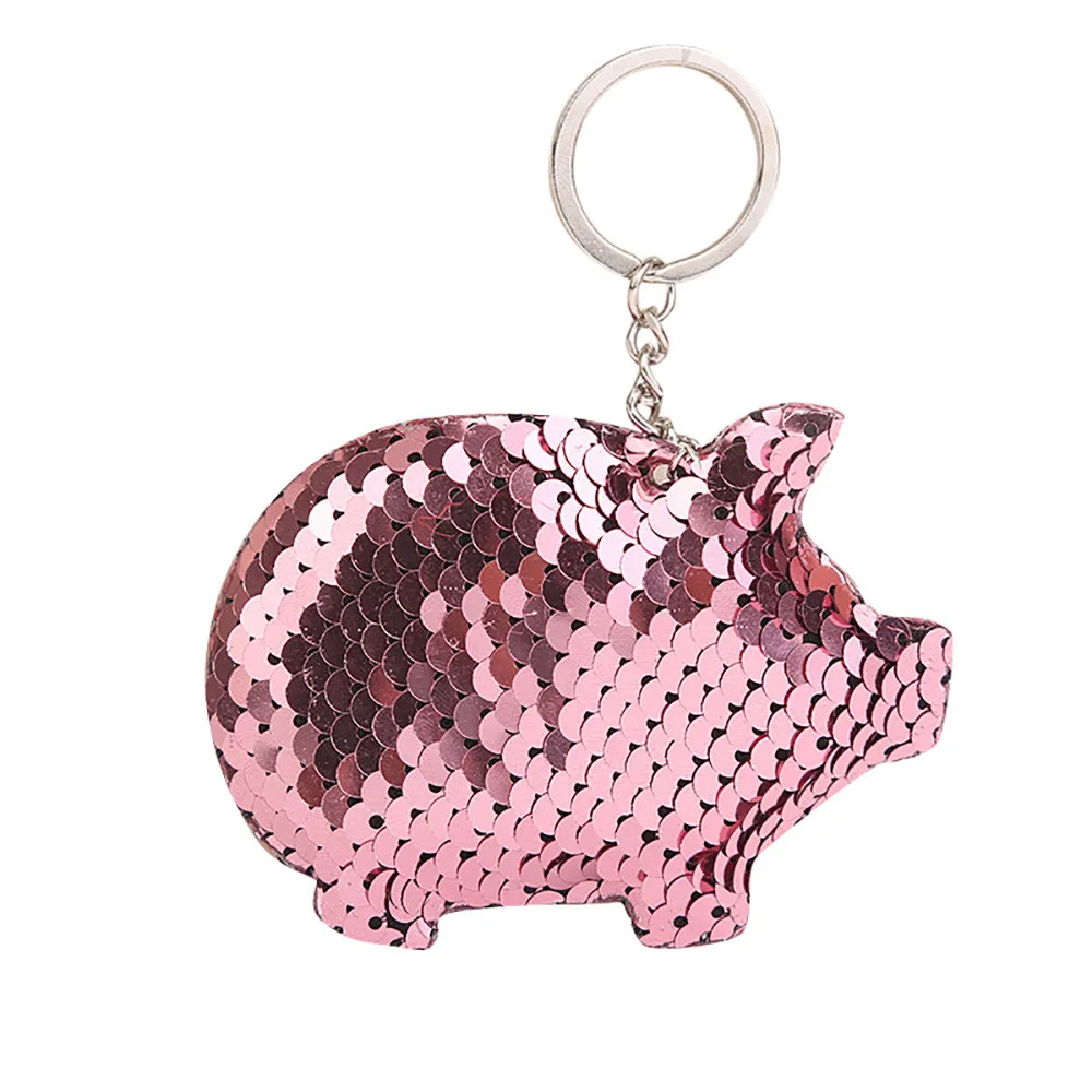 2019 брелок с блестками Модный яркий милый свинка блесток висячая сумка