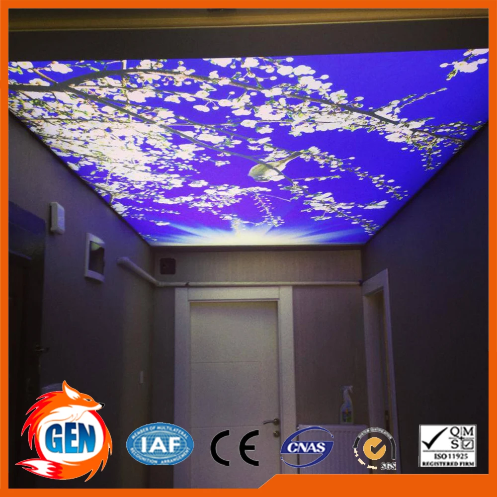 ПВХ потолочное и настенное покрытие декоративная потолочная стрейчевая ткань от