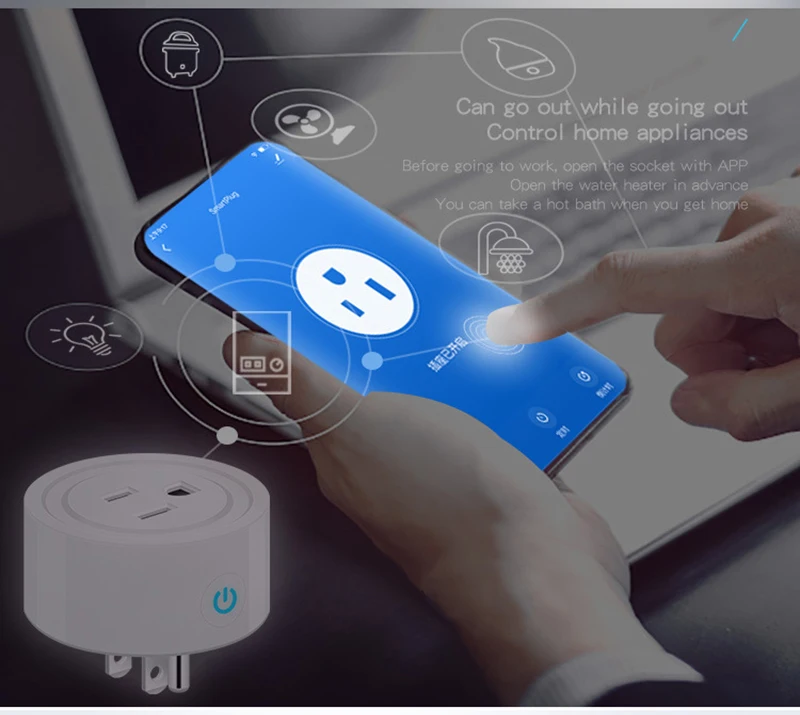 FrankEver Лидер продаж США мини умная розетка 10A Wi-Fi Разъем синхронизации переключатель Голосовое управление работа с Alexa Google помощник