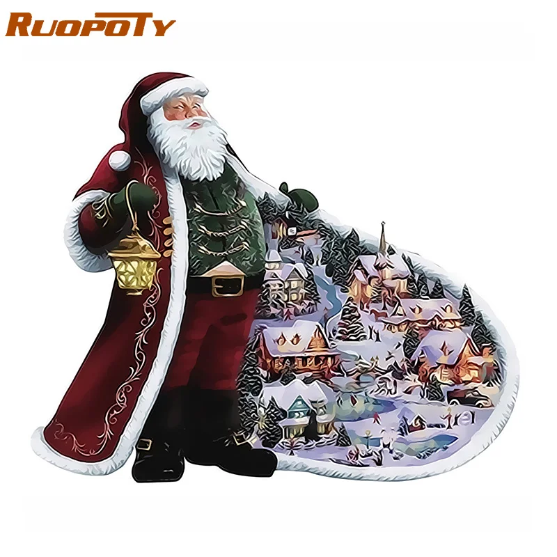 991612 RUOPOTY рамка Diy картина по номерам набор цветов настенная художественная картина домашний декор расписанная вручную Раскраска по номерам для гостиной - Цвет: 991612
