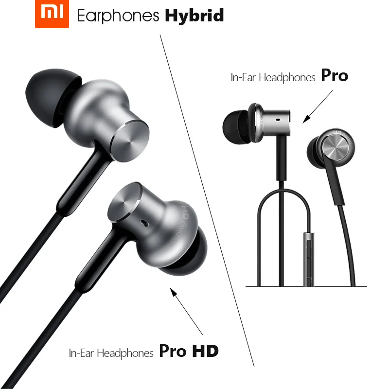 Оригинальные наушники Xiaomi Hybrid Pro HD с тройным и двойным динамическим драйвером