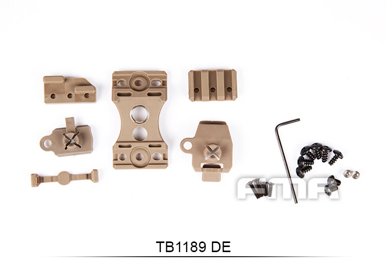 TB-FMA UTK аксессуары для шлема для страйкбола крепление для пейнтбольного шлема направляющие аксессуары для охотничьего крепления набор черный