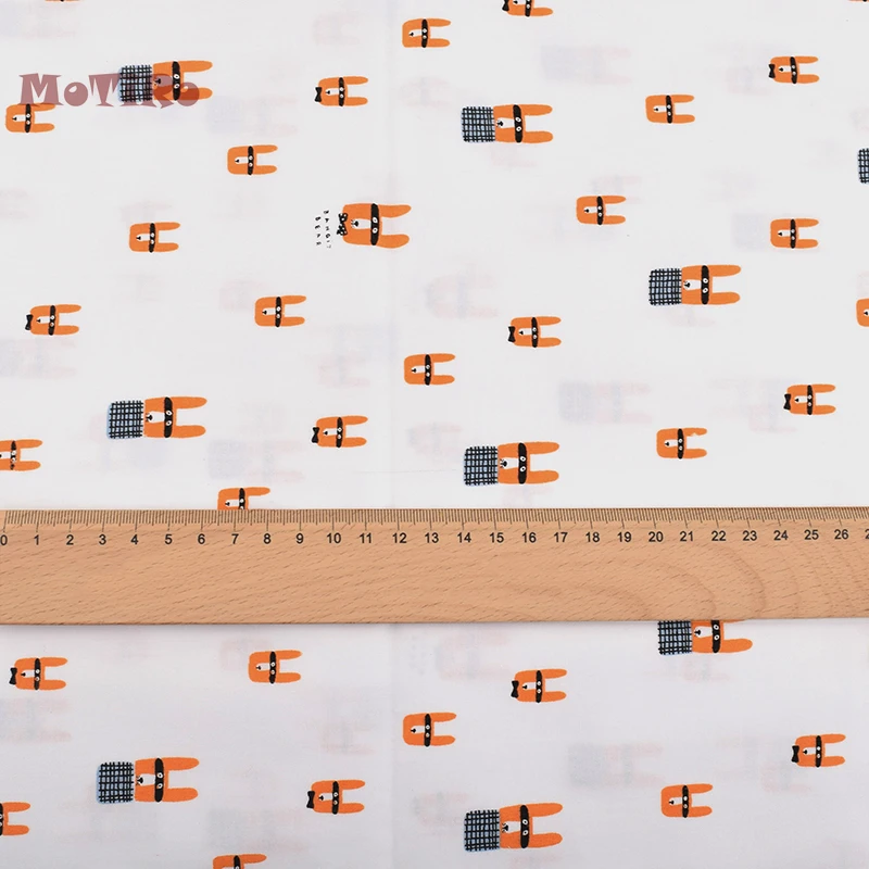 MoTiRo Half Meter Printed Twill Cotton Fabric Cartoon Fox Pattern Cloth of Baby/Handmade/Quilting/Sewing/Sheet/Pillow/Needlework | Дом и сад