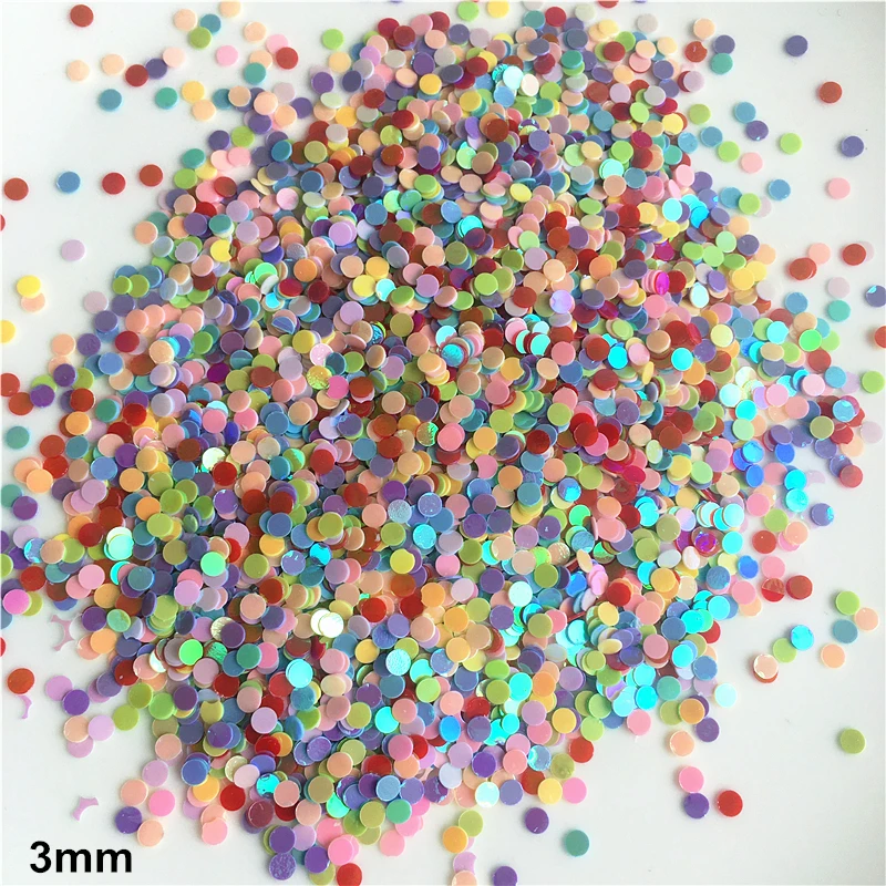 20 г (Размер 3 мм) круглые Блестки в горошек для дизайна ногтей красота модные