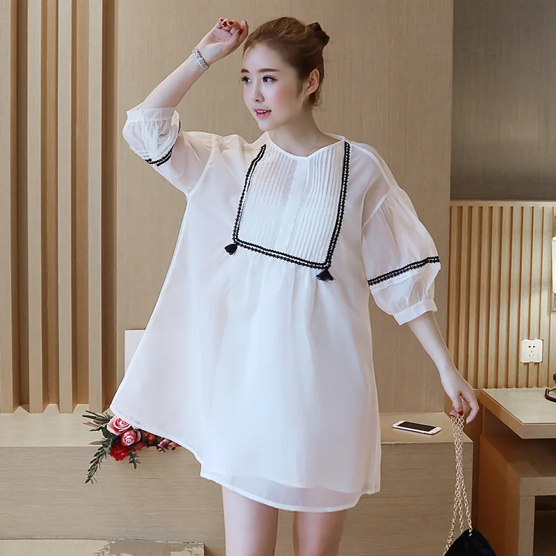 2018 новый бренд весна платье для беременных женщина краткое большой Размеры