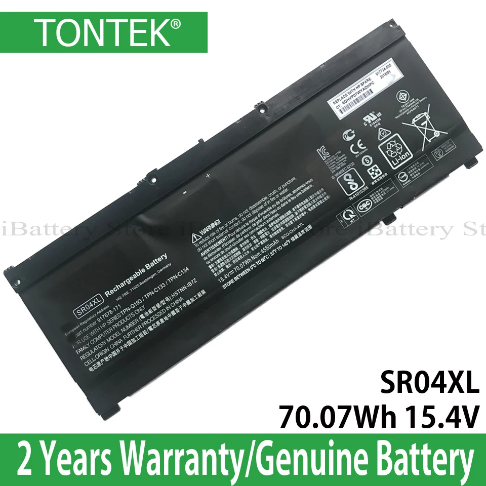 Оригинальный аккумулятор Tontek SR04XL для Hp Omen 15 CE000 ce000ng cb0xx CE CB CE015DX 917724 855 | Аккумуляторы для ноутбуков -33029747492