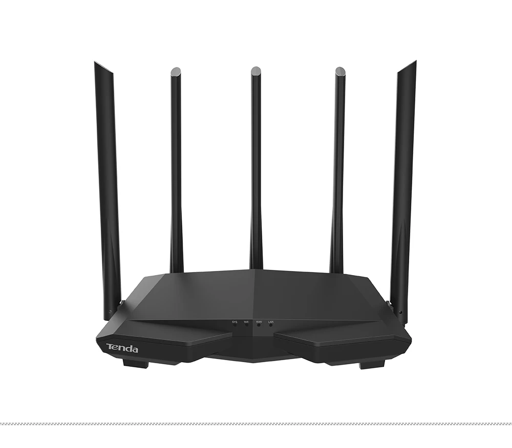 Tenda AC7 Беспроводной Wi-Fi маршрутизатор 5* 6dbi антенны с высоким коэффициентом усиления 11AC 1200 Мбит/с 2,4 ГГц/5,0 ггц Wifi повторитель 1* WAN 3* LAN умное управление приложением