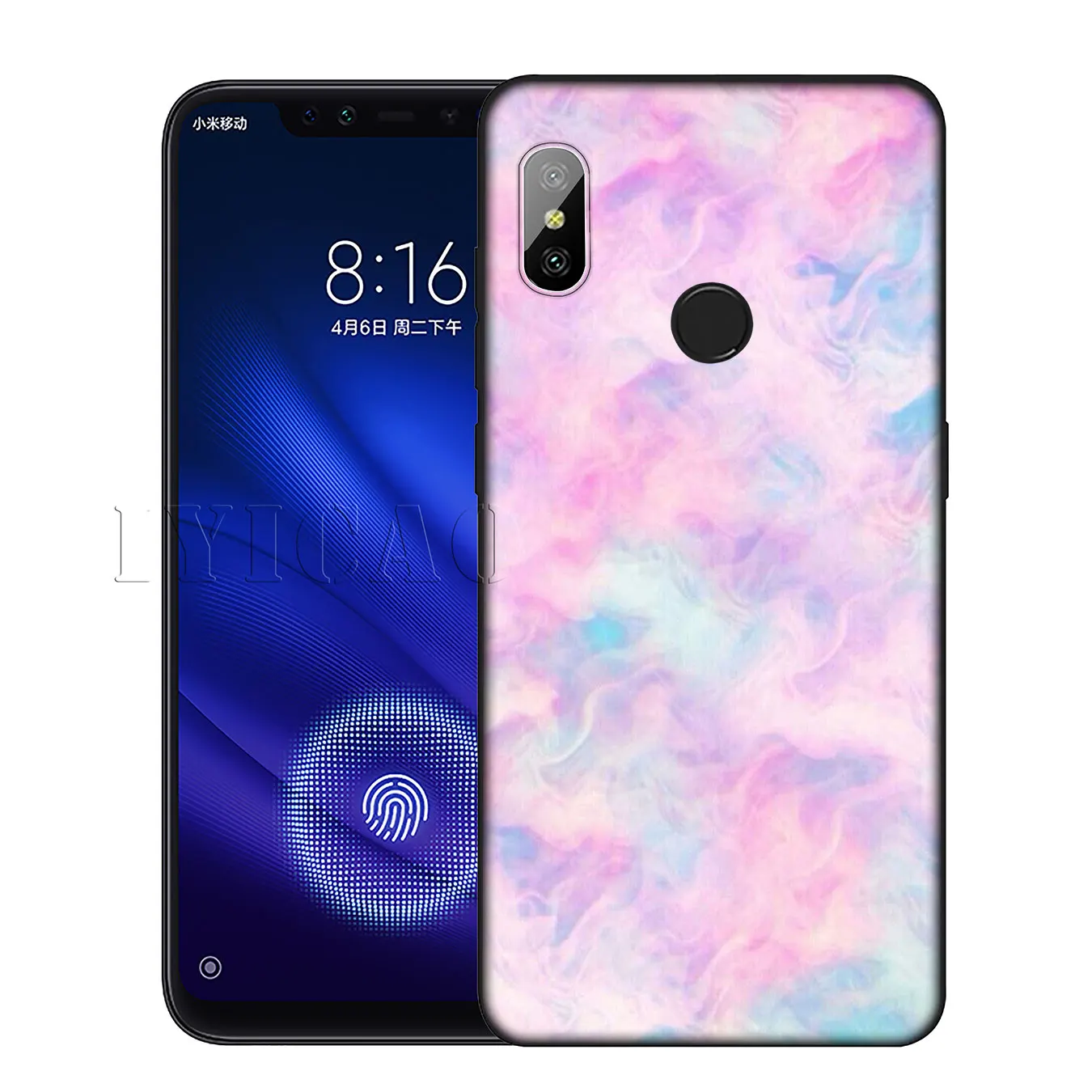 IYICAO Pastel Metallic Tumblr High Quality Silicone Soft Case for Xiaomi Redmi 6A 5A Note 7 4 4X 5 Plus 6 Pro Black TPU Cover |