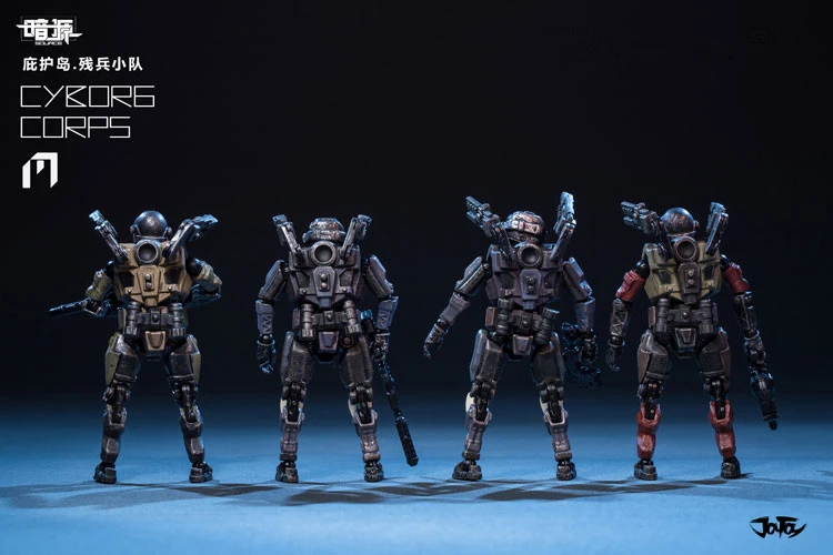 1/25 JOYTOY Anime Figures Action Model Military Soldiers Suit (4Pcs/set） Collection For Children Christmas Gift Free Shipping | Игрушки и