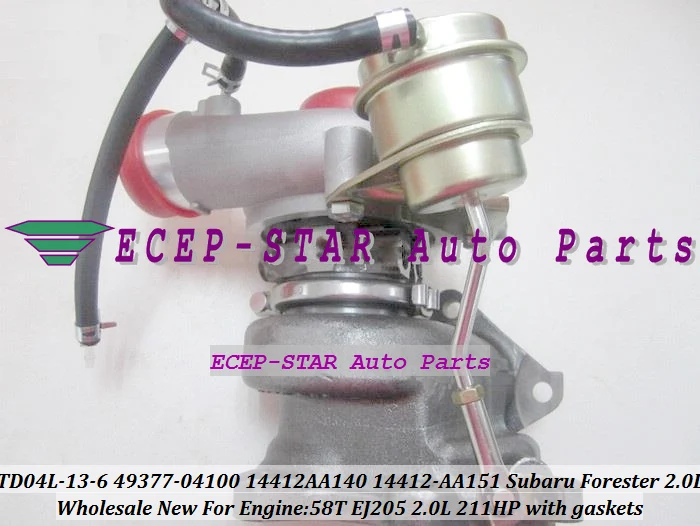 Бесплатная доставка TD04L 49377-04100 4937704100 14412AA140 14412-AA140 турбо для SUBARU Impreza 1996- Forester 98-03 58T