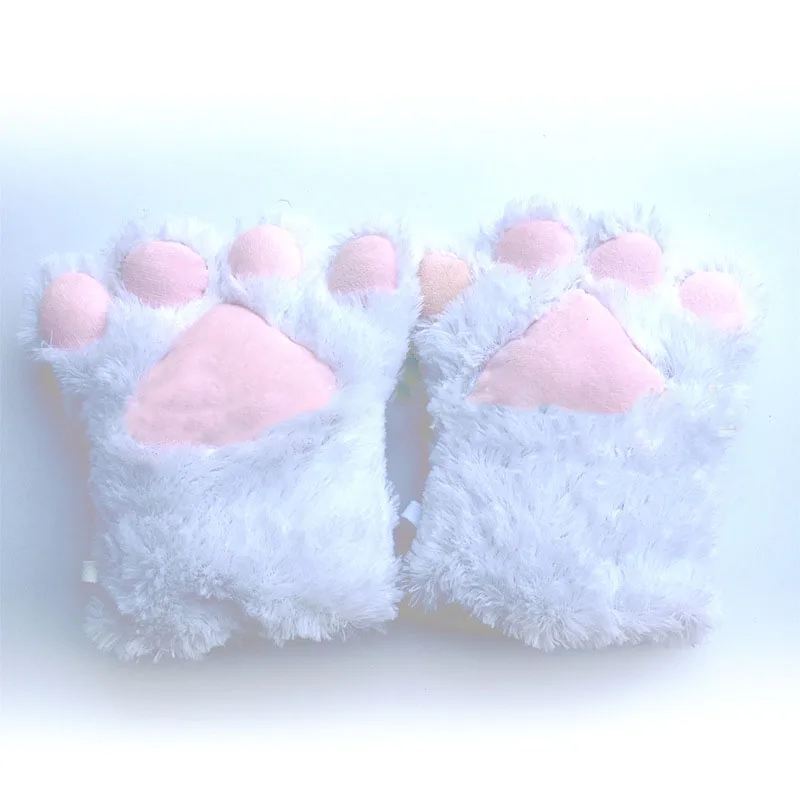 Костюм для косплея аниме кошачьи ушки плюшевые перчатки в форме лапы хвост