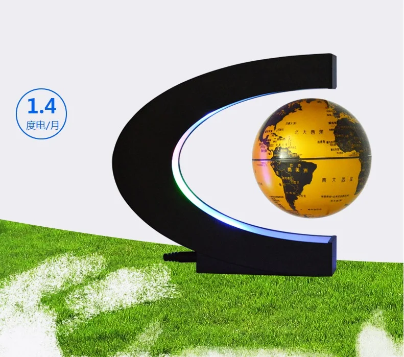 Decoration LED Floating C Shape Magnetic Levitation Globe World Map | Дом и сад